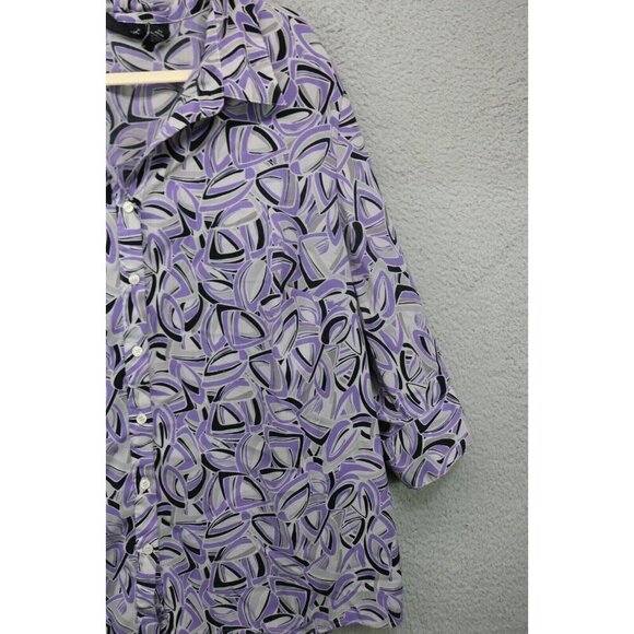 Maggie Barnes 3/4 Wide Sleeve Button-Up Blouse-Size 2X(22/24)-Office - Picture 3 of 11